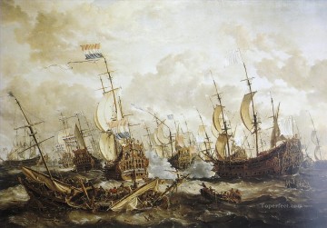 四日間の戦い海戦 Oil Paintings